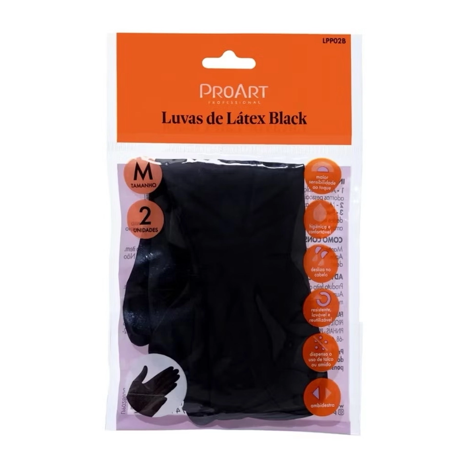 Luva de látex black M - 1