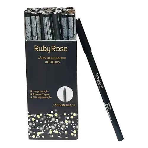 Lápis de olhos carbon black - Ruby rose  - 1