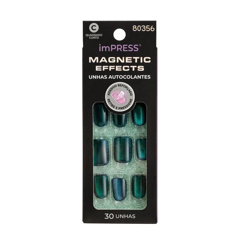 Unhas postiças magnéticas autocolantes - Kiss New York 
