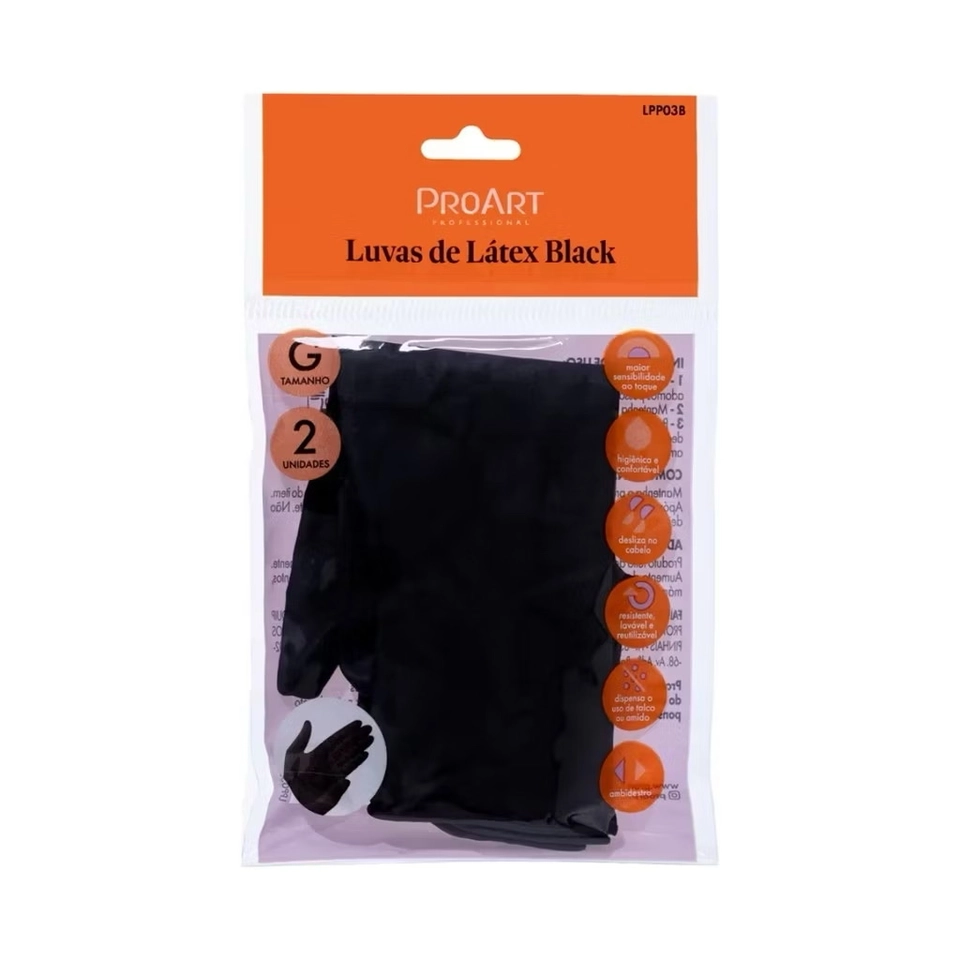Luva de látex black G - 1
