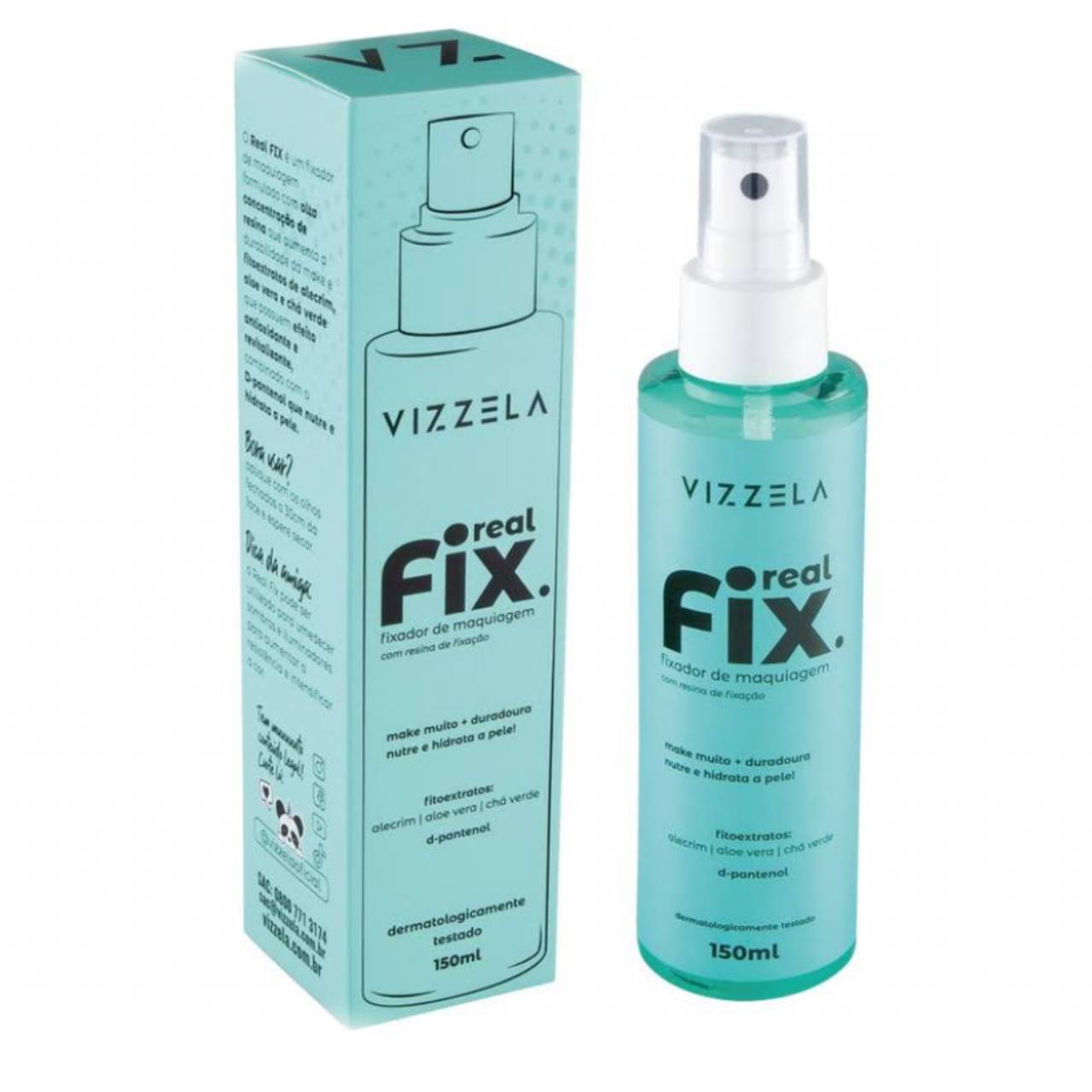 Fixador De Maquiagem Real Fix - Vizzela 150ml 