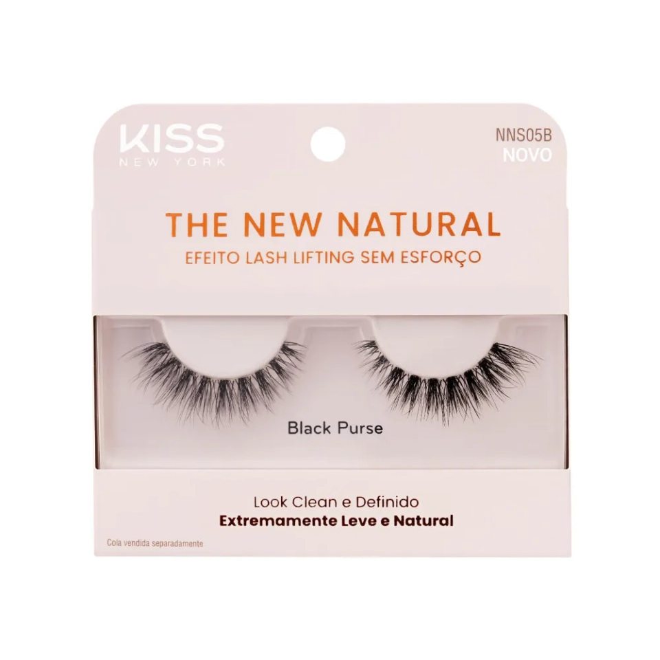 Cílios Postiços The New Natural Black Purse - Kiss New York - 1