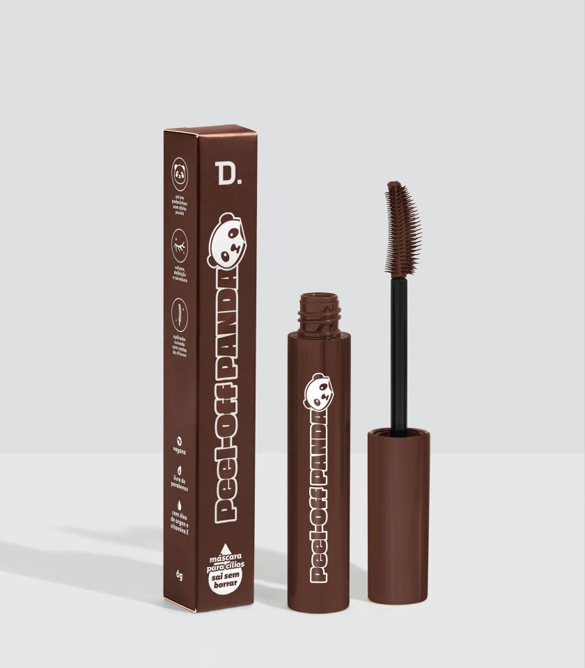 MÁSCARA PARA CÍLIOS PEEL OFF PANDA MARROM - Dailus