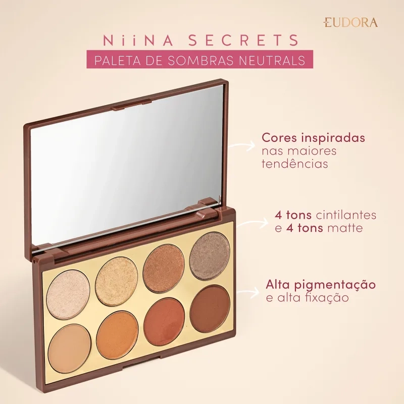 Paleta de sombras neutrals - Niina Secrets  - 2