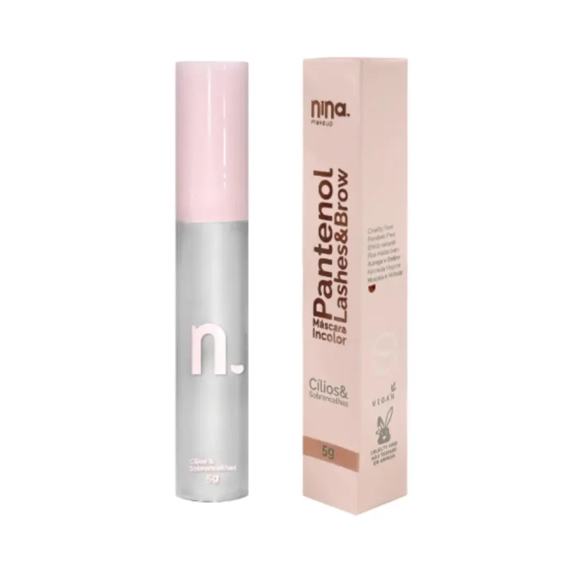 Máscara de Cílios e Sobrancelhas Lashes Brow Incolor - Nina Makeup - 1