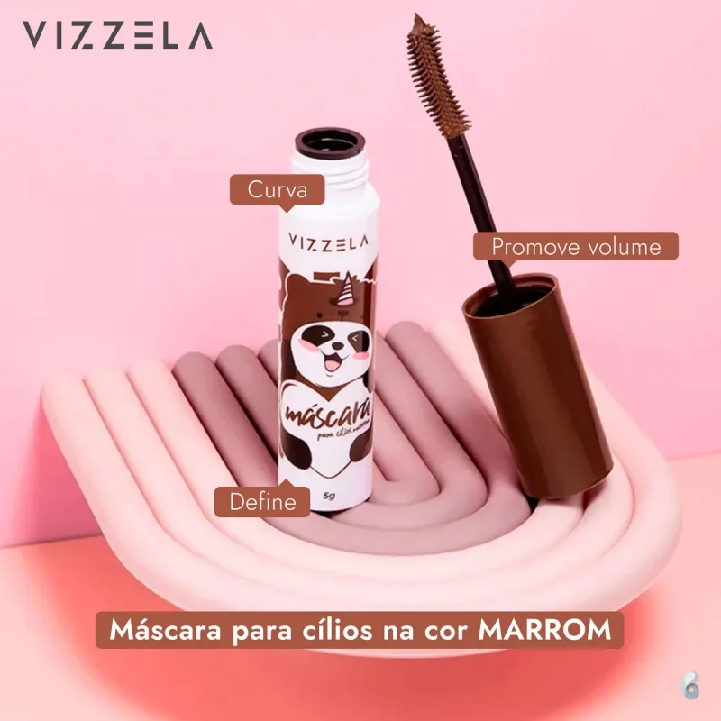 Máscara de cílios Big no panda brown - Vizzela  - 2