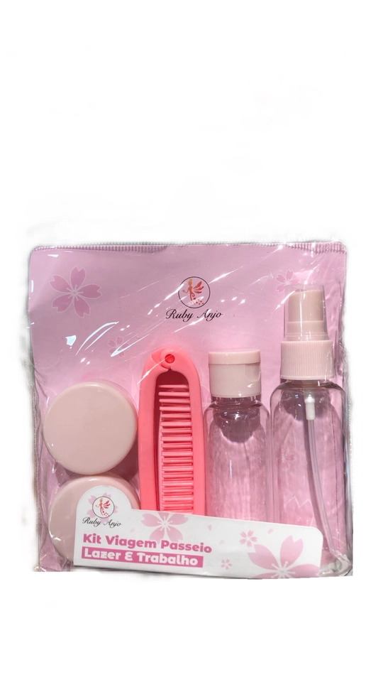 Kit de frascos para viagem 5 peças - Ruby Anjo - 1