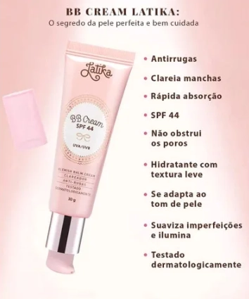 BB cream clareador Fps 44 -Latika  - imagem 2