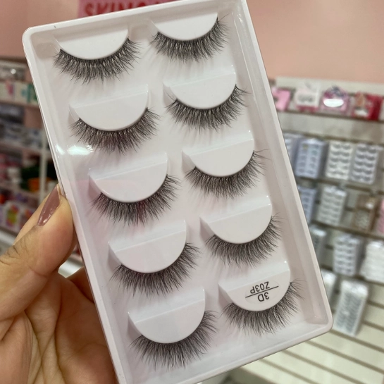 Cartela de cílios 5 pares 3D Z03P - 1