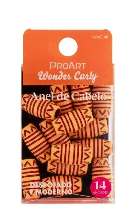 Anel de Cabelo Beige Plastic 14 Unidades - ProArt - 1