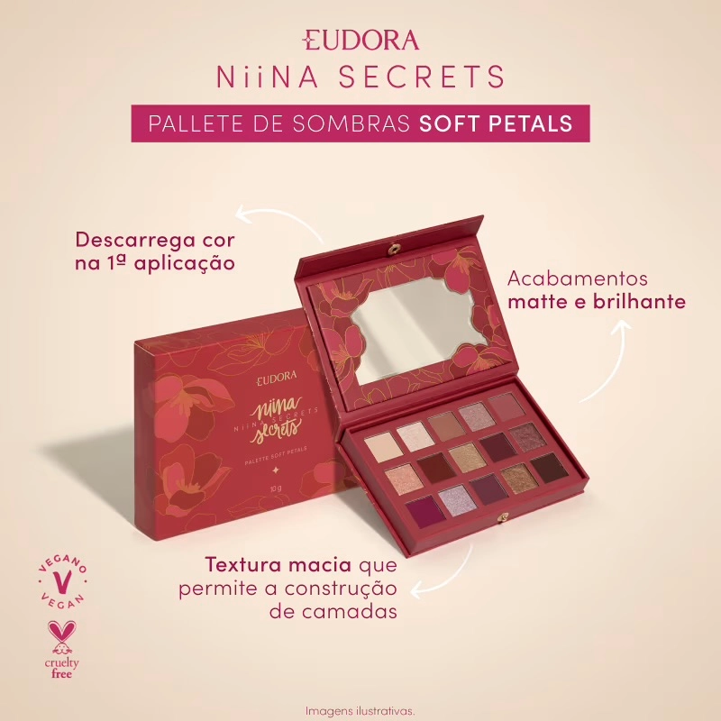 Paleta de sombras soft petals - Niina Secrets  - 2