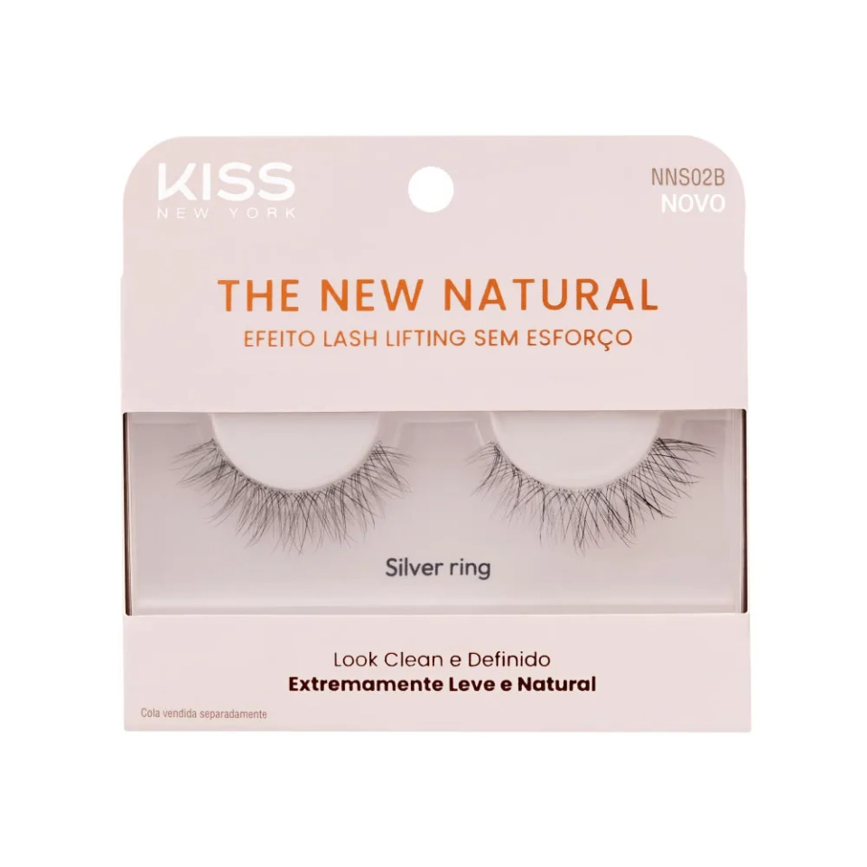 Cílios Postiços The New Natural Silver Ring - Kiss New York - 1