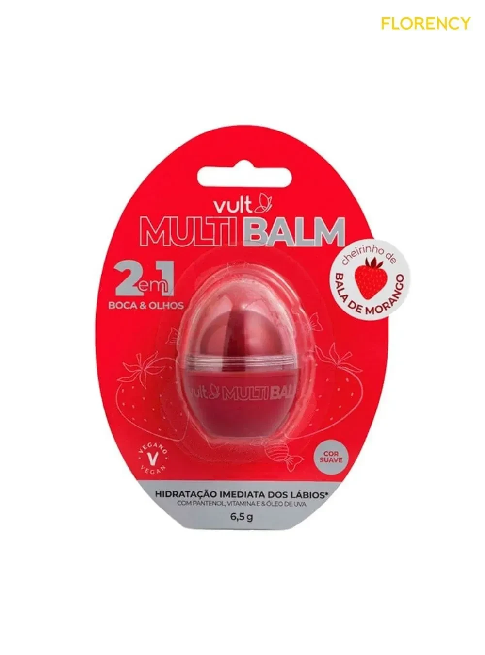  Multi Balm bala de morango 2 em 1 - Vult - 1