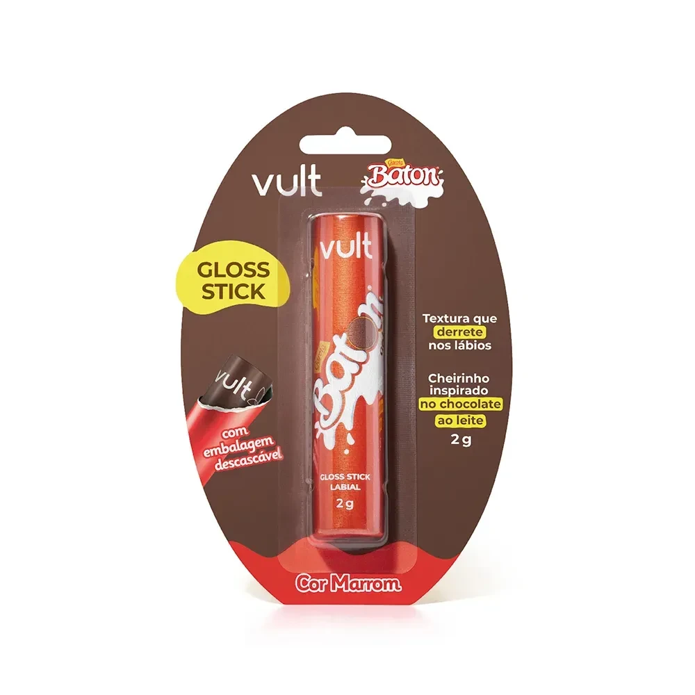 Gloss em Stick baton cor marrom - Vult - 1