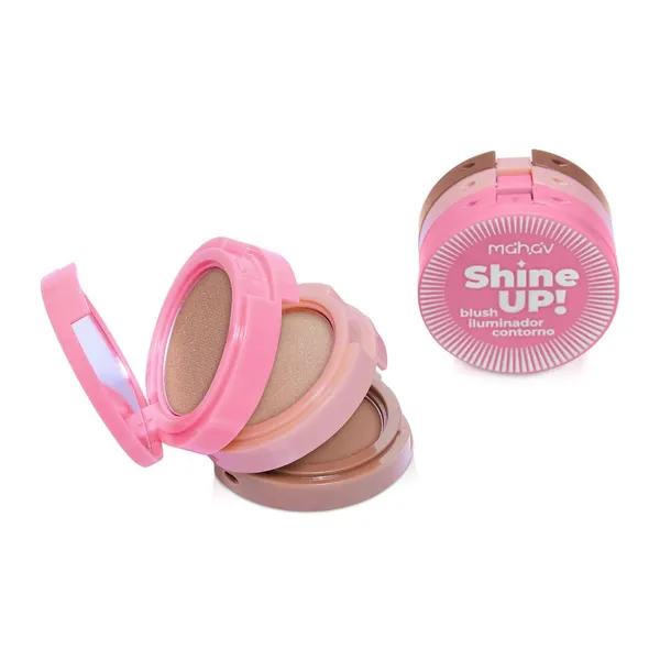 Trio Blush Iluminador Contorno Mahav Cor 01