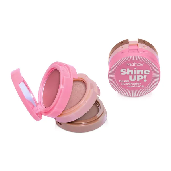 Trio Blush Iluminador Contorno Mahav Cor 02