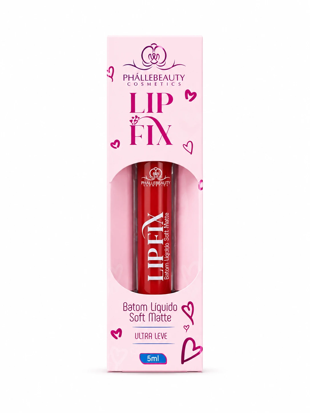 Batom líquido lip fix cor 02 - phallebeauty  - 1