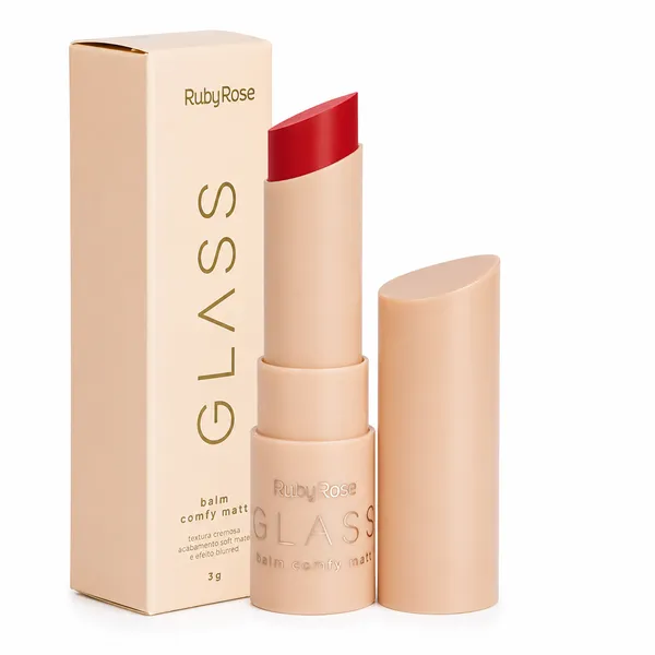 Batom Glass Creamy Matte cor 5 - Ruby Rose