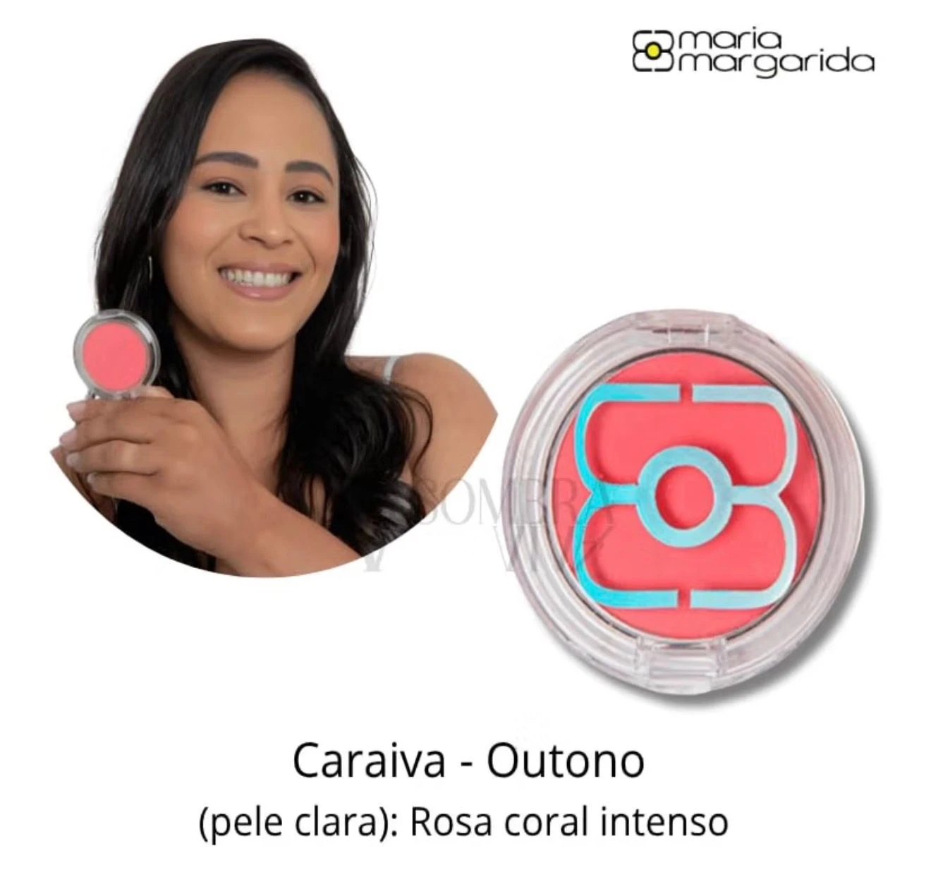 Blush Compacto Margariblush Caraiva - Maria Margarida  - 2