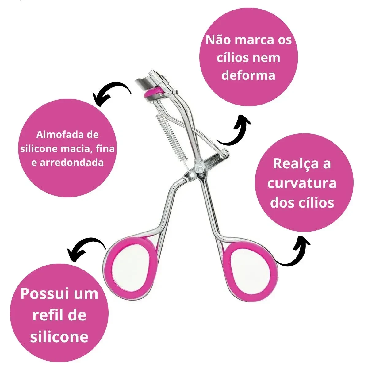 Curvador de cílios com refil - Ricca - 1