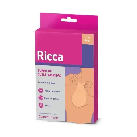 Sutiã adesivo bege M - Ricca