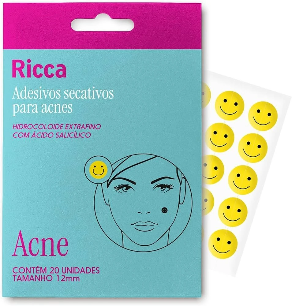 Adesivos secativos para acnes estampado 20UN - Ricca  - 1