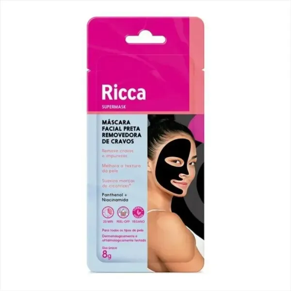 Máscara facial preta - Ricca