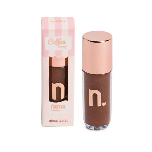 Gloss labial cor coffe - Nina makeup 