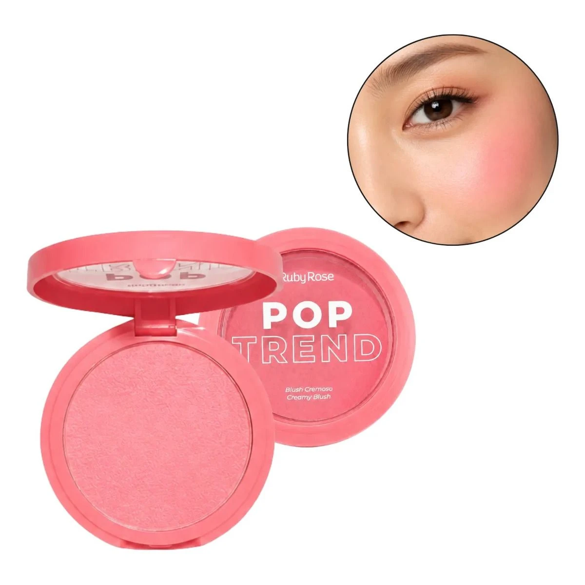 Blush cremoso pop trend cor PT10 - Ruby Rose  - 1