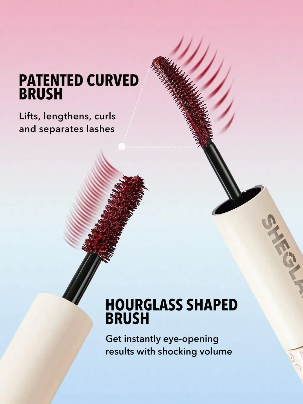 Máscara de Cílios All-In-One Volume & Length Burgundy à Prova d'Água – SHEGLAM - 3