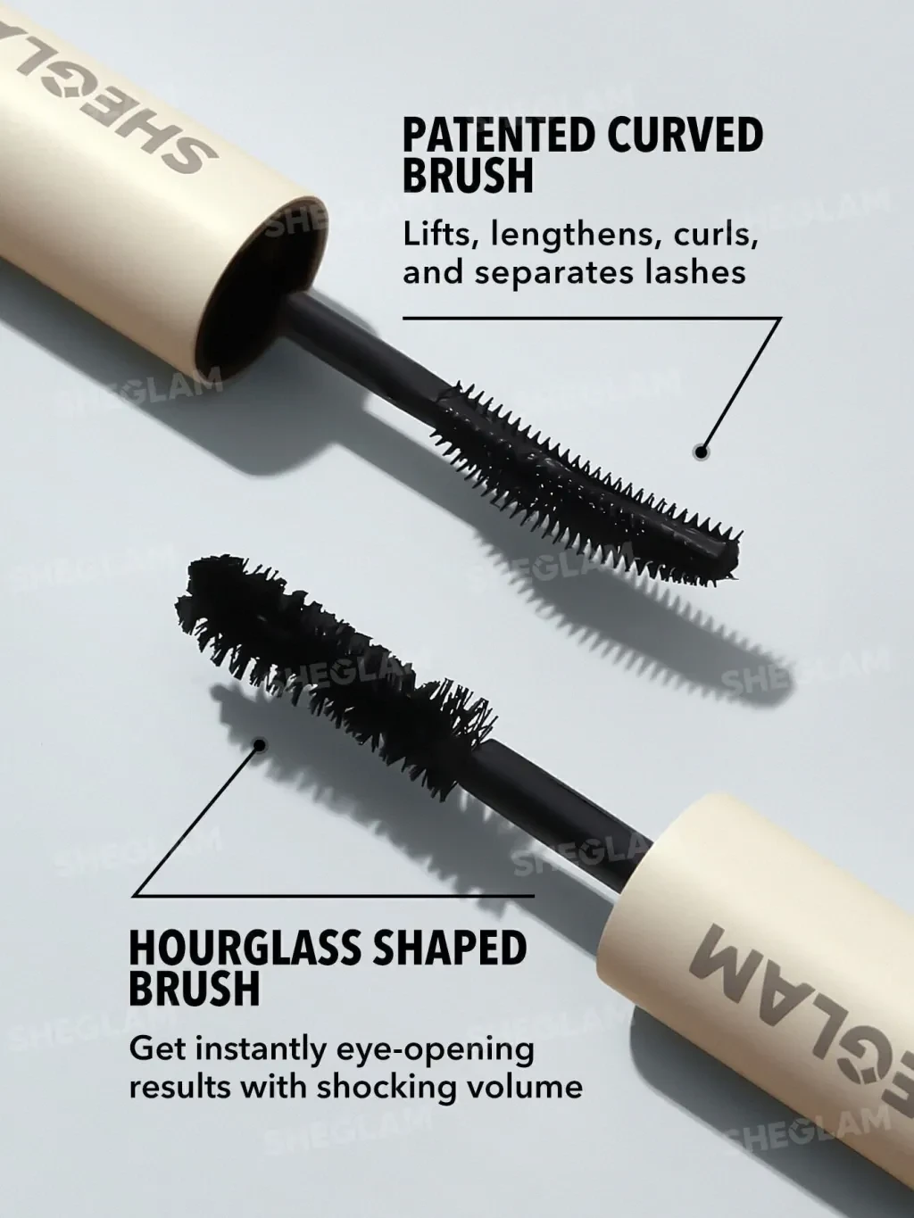 Rímel All-In-One Volume & Length-Preto lavável - SHEGLAM - 3