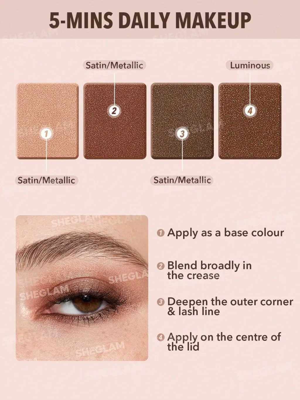 Paleta de sombras Quad-Serendipity Essential - SHEGLAM - 2