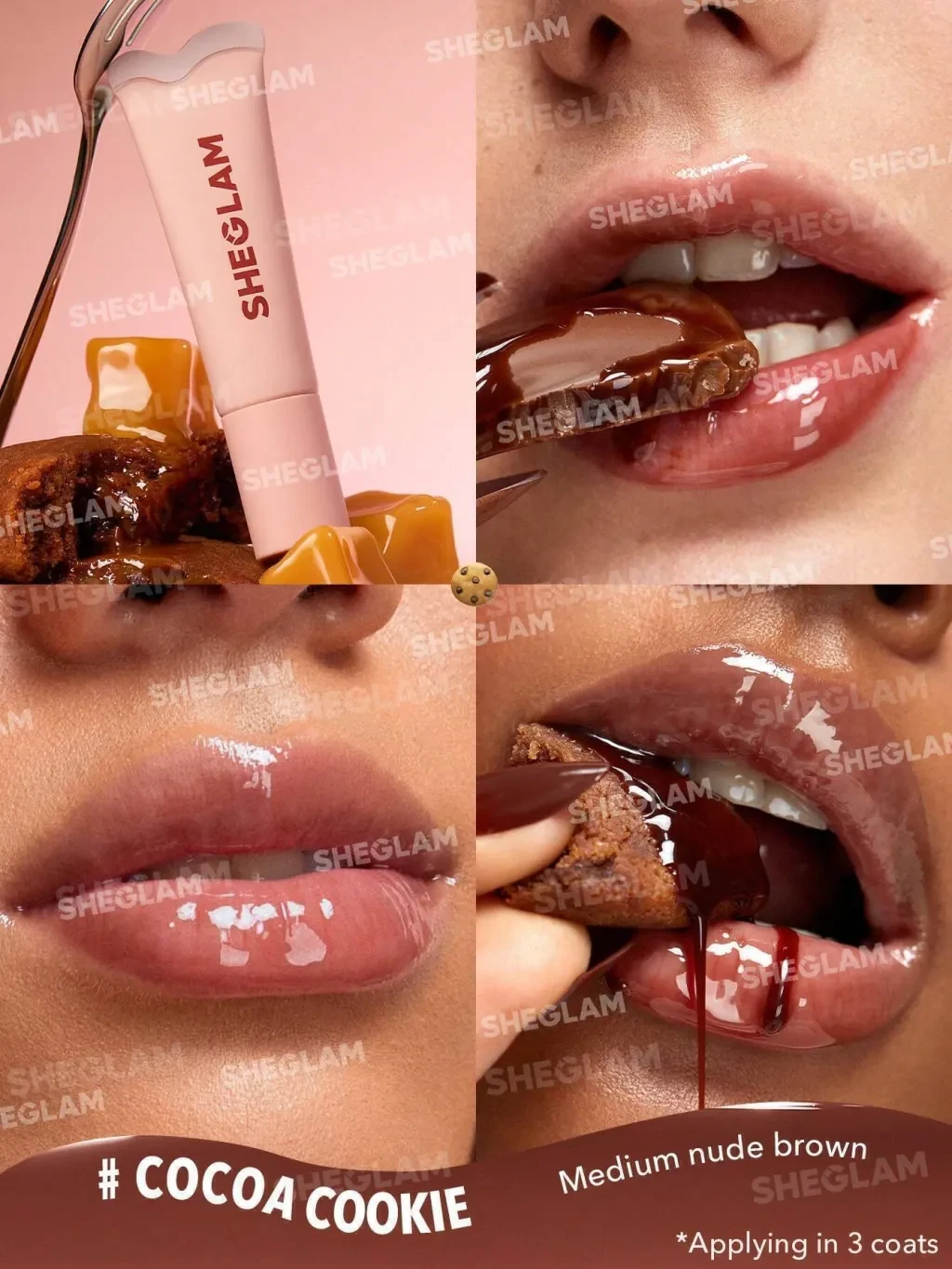 Crystal Glaze Hidratante para os Lábios COCOA COOKIE - SHEGLAM  - 2