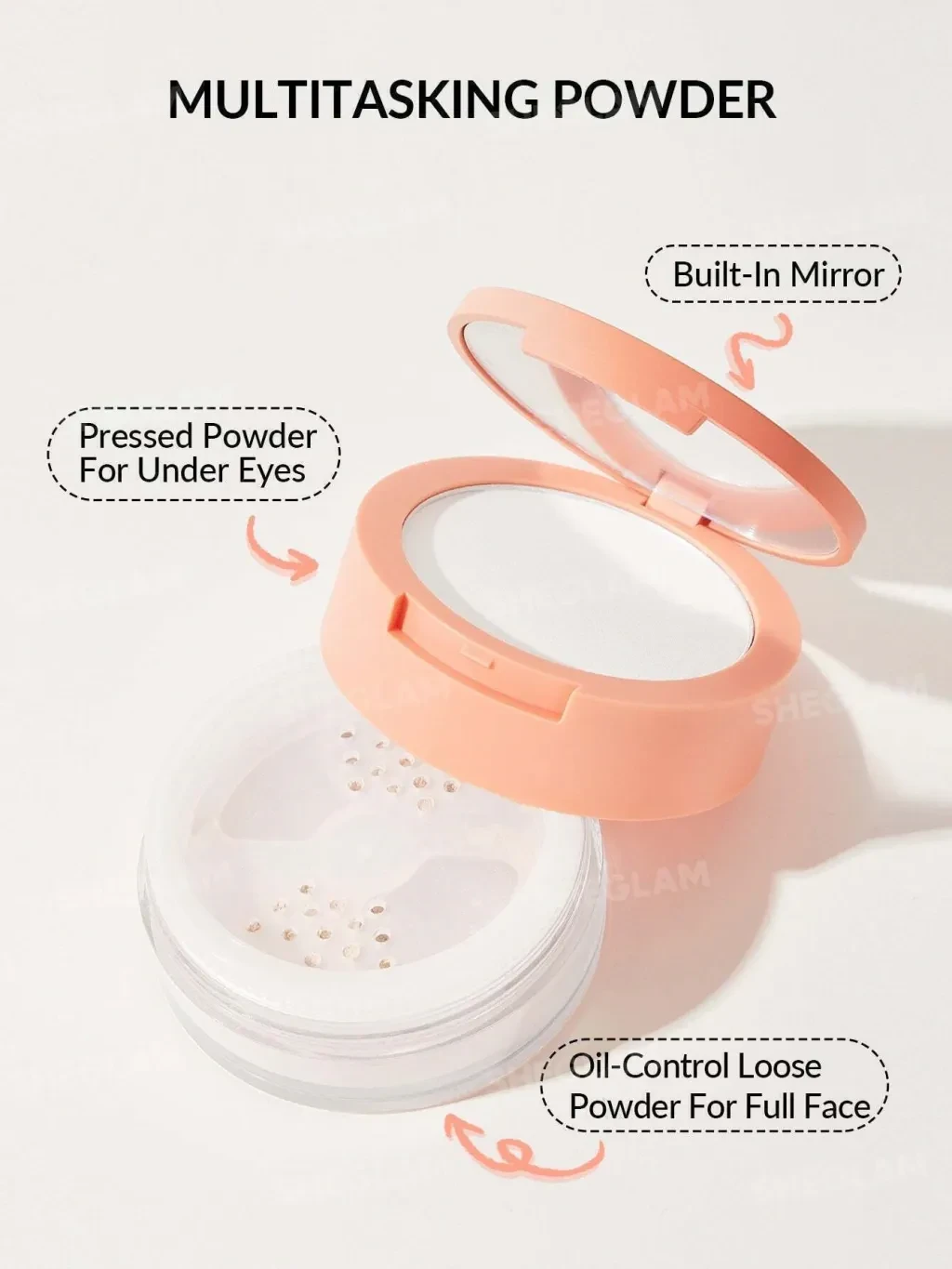 Powder for face and eye area Insta-ready Duo - SHEGLAM - 2