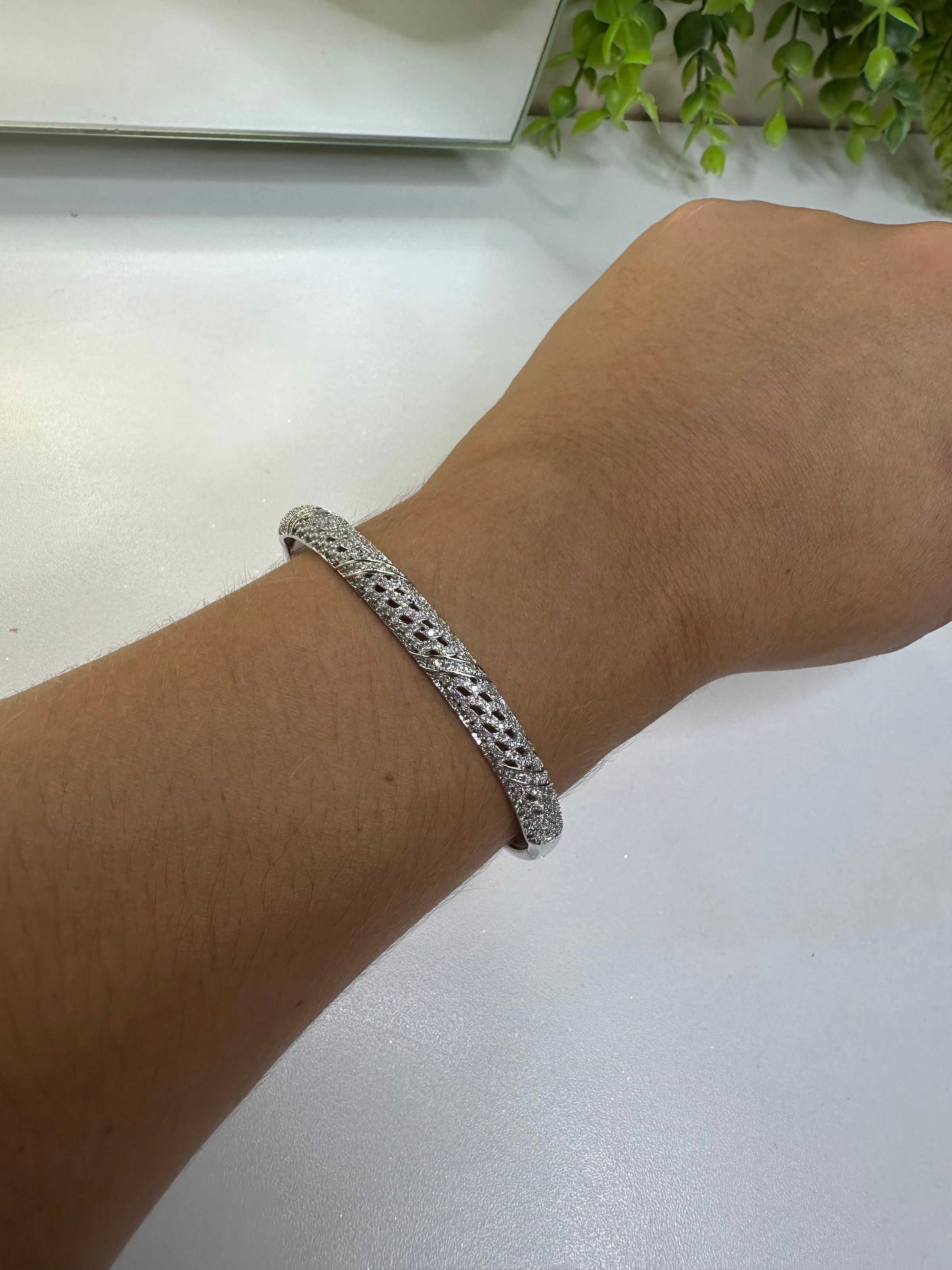 Bracelete aço inoxidável prata  - 1