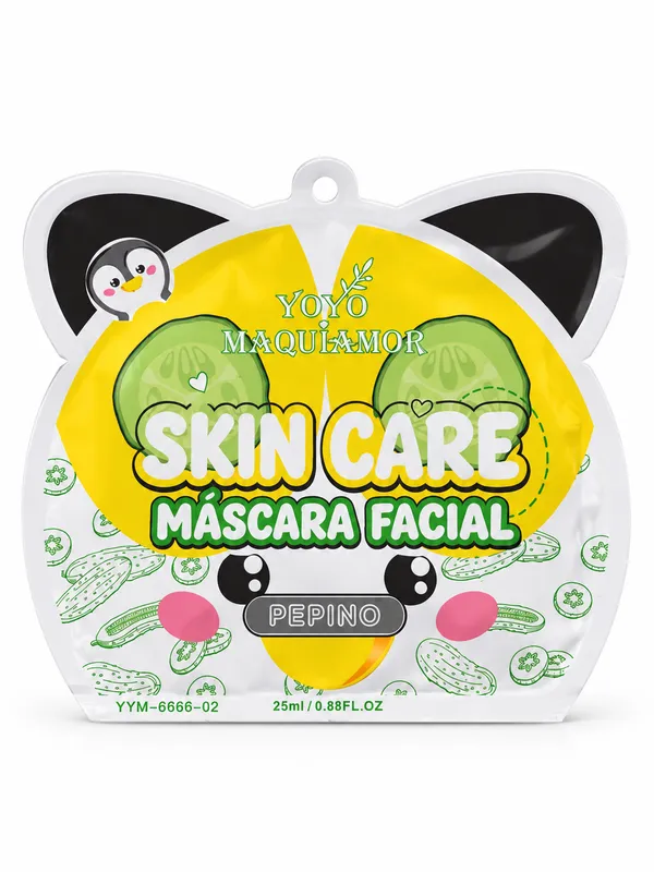 Máscara facial pepino - yoyo maquiamor