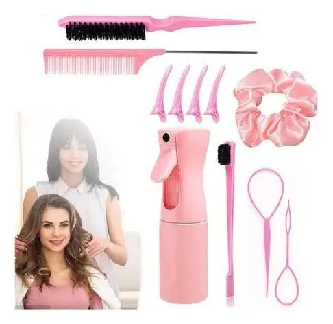 Kit de penteados com borrifador 