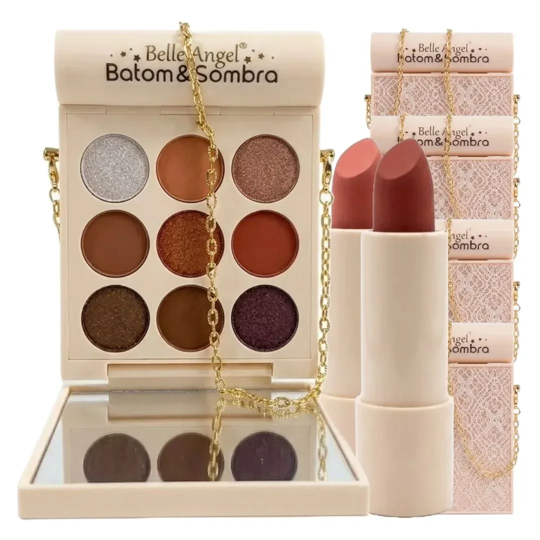Kit batom e paleta de sombras - Belle Angel  - 2