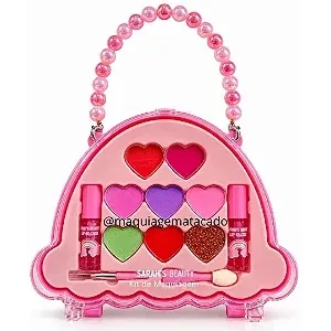 Kit maquiagem infantil bolsinha - Sarah’s Beauty  - 1
