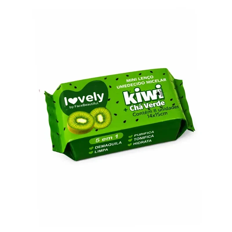 Mini lenço umedecido Lovely kiwi - Face beautiful  - 1