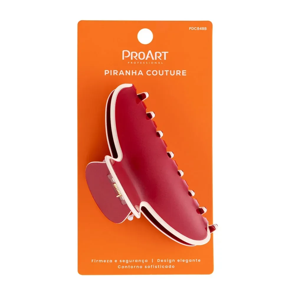 Piranha de Cabelo Hair Clip Couture vermelho - ProArt - 1