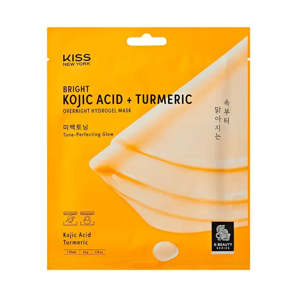 Máscara Facial de Hidrogel Ácido Kojico e Açafrão - Kiss New York - 1