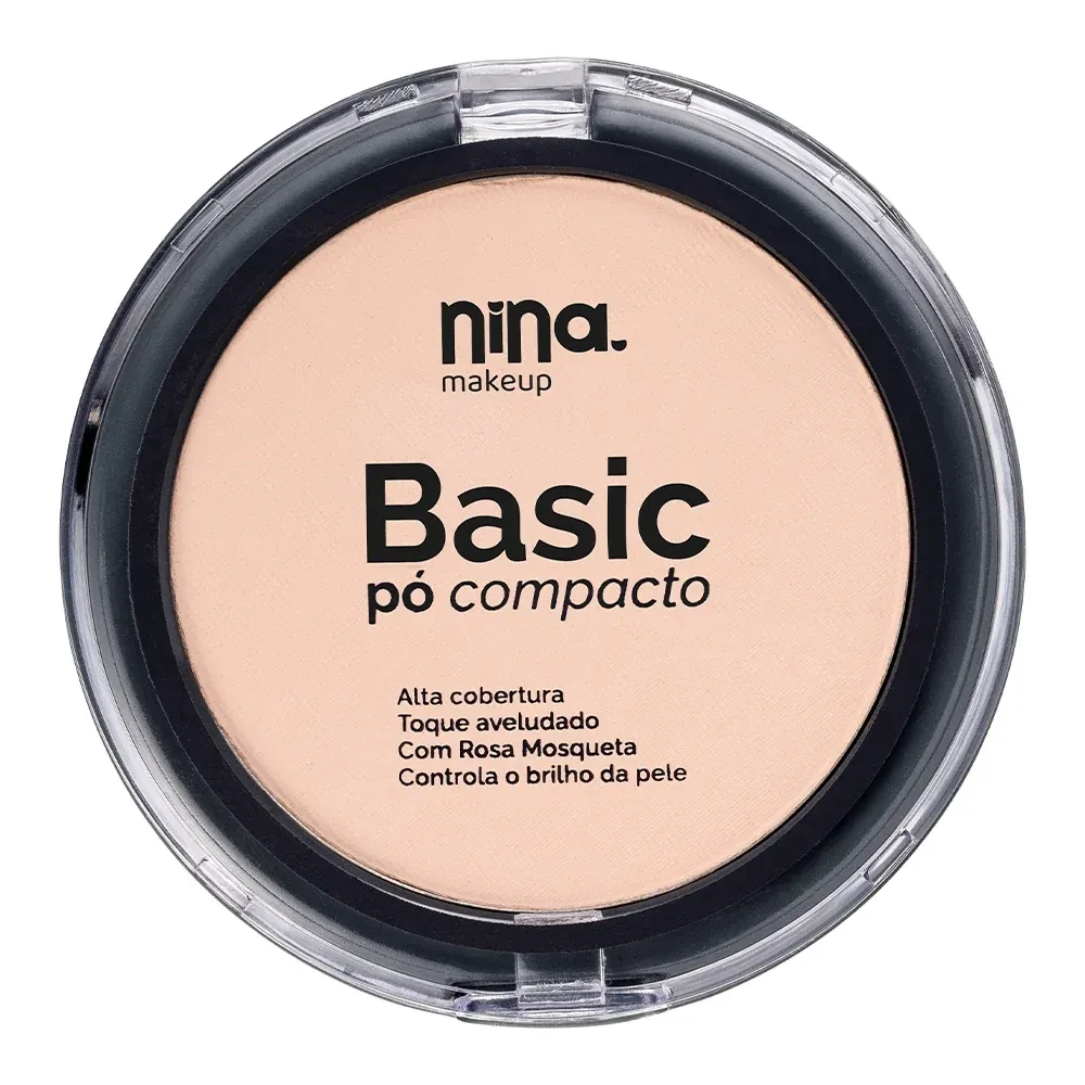 Pó compacto basic - Nina Makeup  - 1