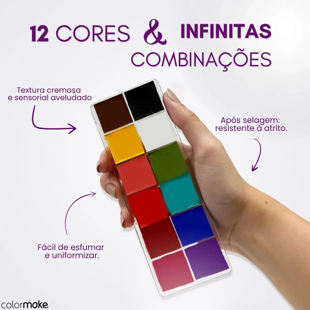 Paleta de Maquiagem Colormake Chroma Cream 12 Cores - 2