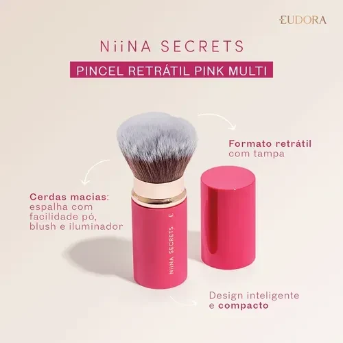 Pincel Retrátil Pink Multi - Niina Secrets - 2