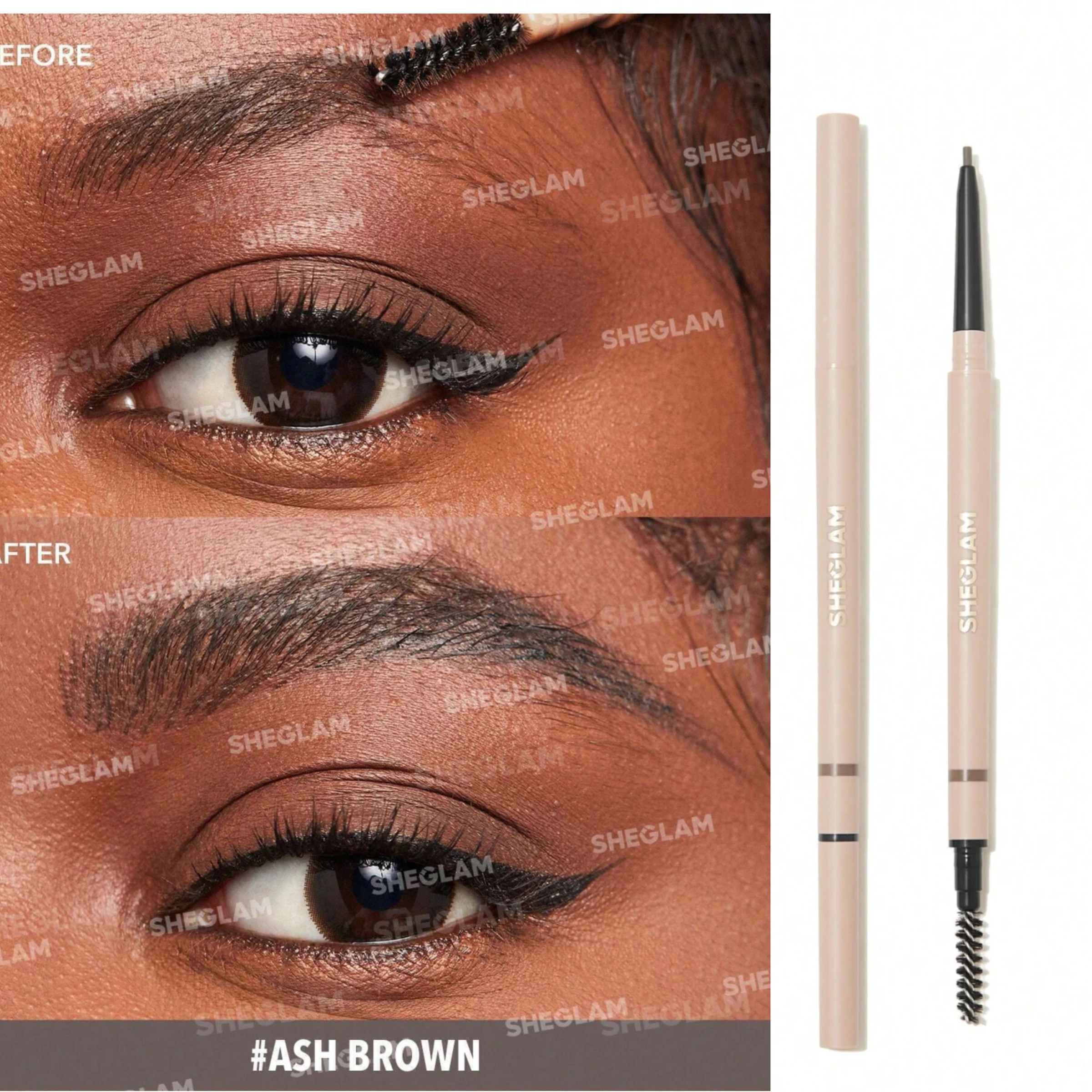Lápis de Sobrancelhas Insta-Fill ash – SHEGLAM - 1