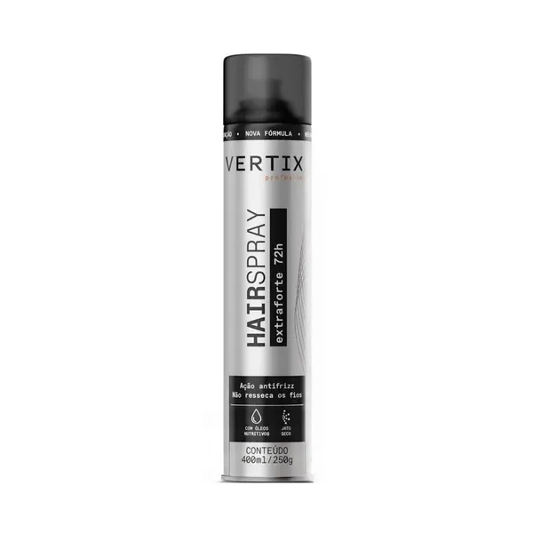 Spray Fixador Extra Forte 72h 400ml- Vertix