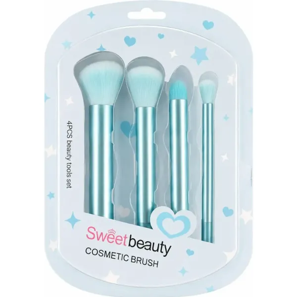Kit de pincéis azul - Sweet Beauty