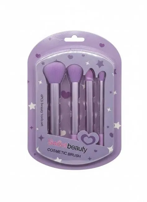 Kit de pincéis lilás - Sweet Beauty