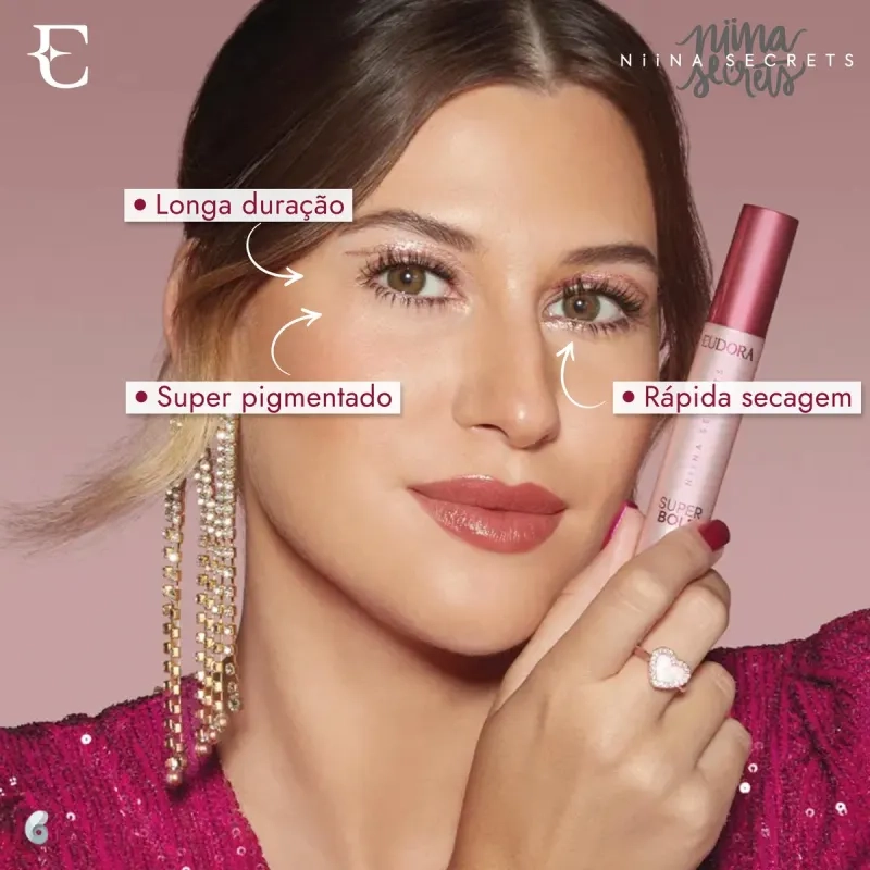 Eudora Niina Secrets Super Bold - Máscara para Cílios 10g - 3